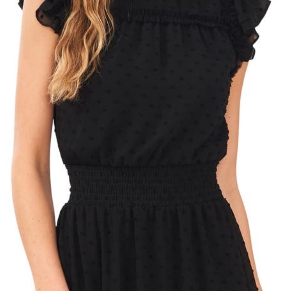 Elegant Black Ruffled Dress